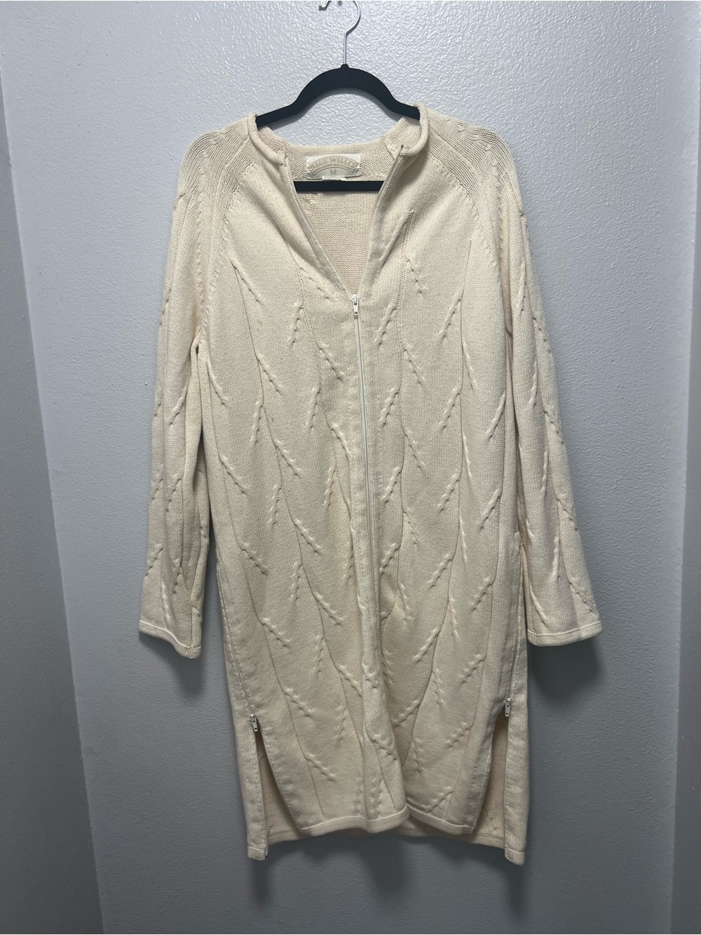 Blue Willi’s Made in Denmark Heavyweight 100% Cotton Zip Knit Sweater Tunic M